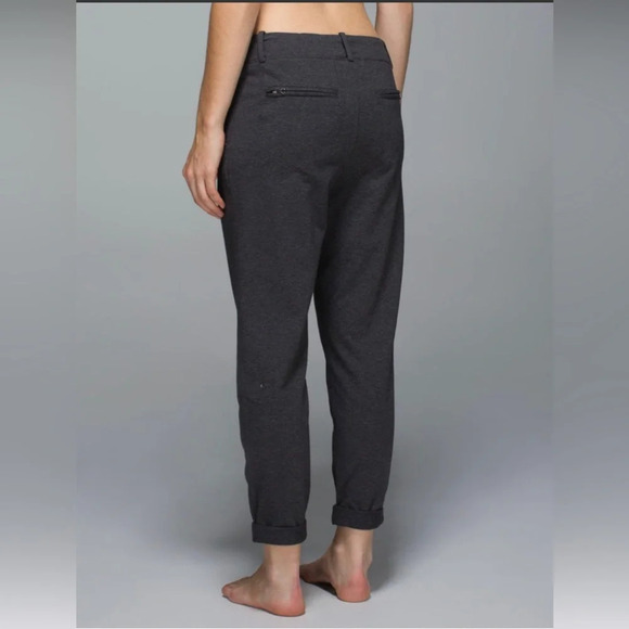 ! Lululemon Stress Less Pant Heathered Dark Grey / Soot sz 6 - Picture 2 of 10